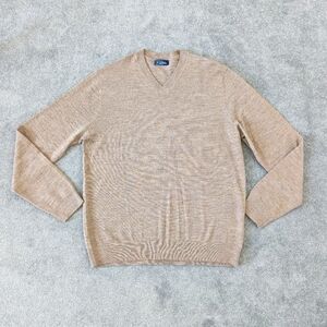 GAP Merino Wool V-neck Tan Color Sweater Men's XL
